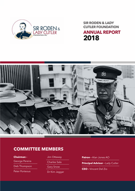 Sir Roden & Lady Cutler Foundation Annual Report 2018