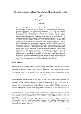 Journal on Ethnopolitics and Minority Issues in Europe 1/2007