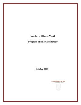 Northern Alberta Youth Program and Service Review