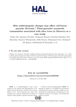 Plant-Parasitic Nematode Communities Associated