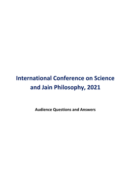 International Conference on Science and Jain Philosophy, 2021