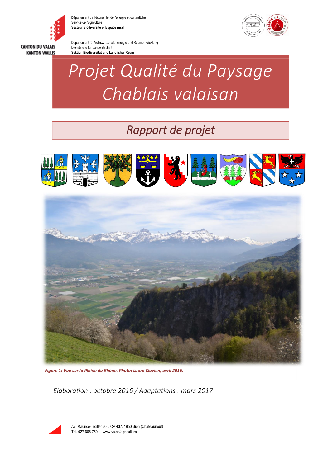 Projet Qualité Du Paysage Chablais Valaisan