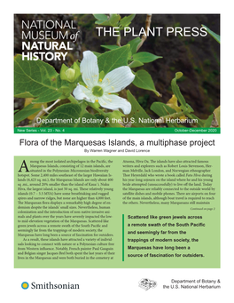 Flora of the Marquesas Islands, a Multiphase Project by Warren Wagner and David Lorence