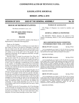 456 Legislative Journal—House April 8