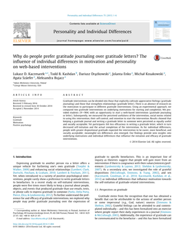 The Influence of Individual Differences in Motivation and Pers