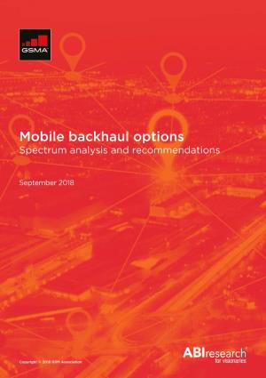 Mobile Backhaul Options Spectrum Analysis and Recommendations