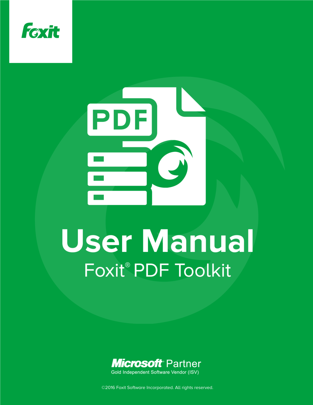 Foxit PDF Toolkit User Manual TABLE of CONTENTS