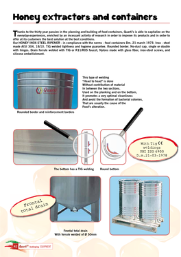 Honey Extractors and Containers