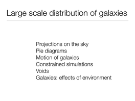 Large Scale Distribution of Galaxies