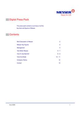 Digital Press Pack Contents