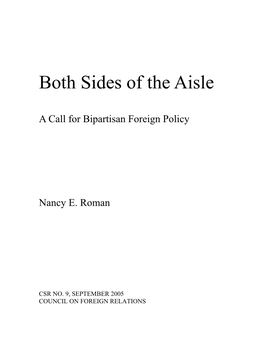 Both Sides of the Aisle: a Call for Bipartisan Foreign Policy