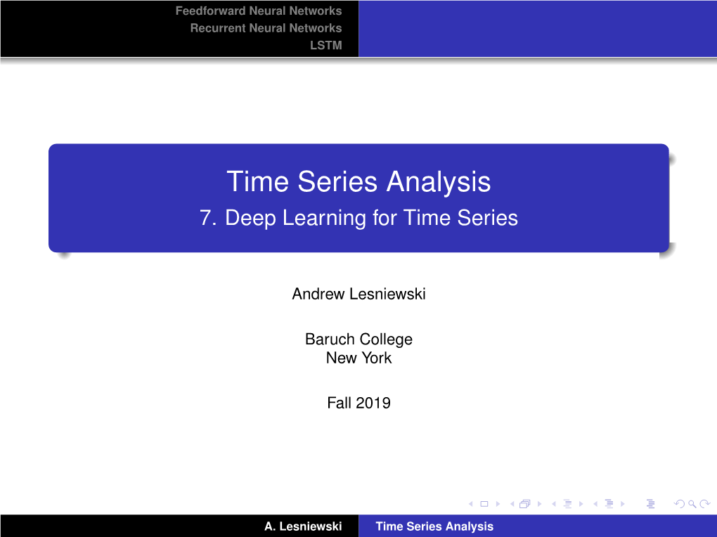 Time Series Analysis 7