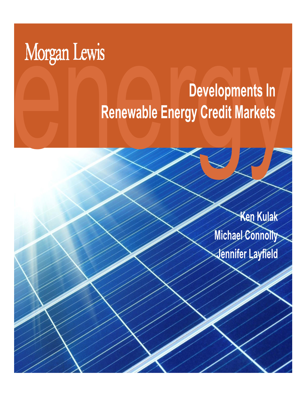 Developments in Renewable Energy Credit Markets