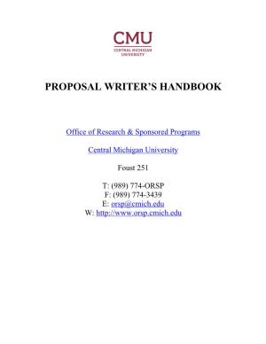 Proposal Writer's Handbook