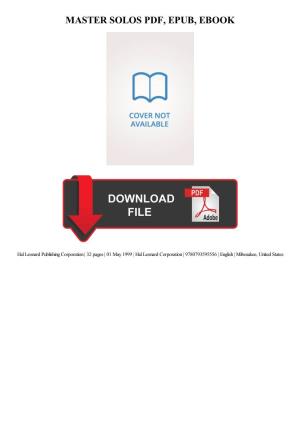Ebook Download Master Solos Kindle