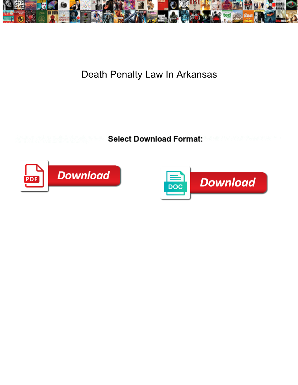 Death Penalty Law in Arkansas