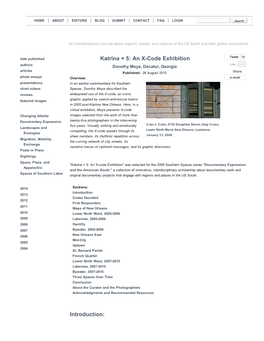 Katrina + 5: an Xcode Exhibition Introduction