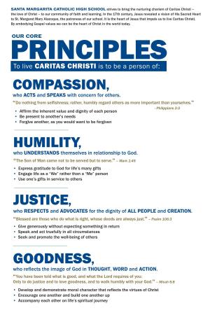 Humility, Justice, Goodness