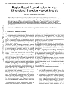 Region Based Approximation for High Dimensional Bayesian Network Models
