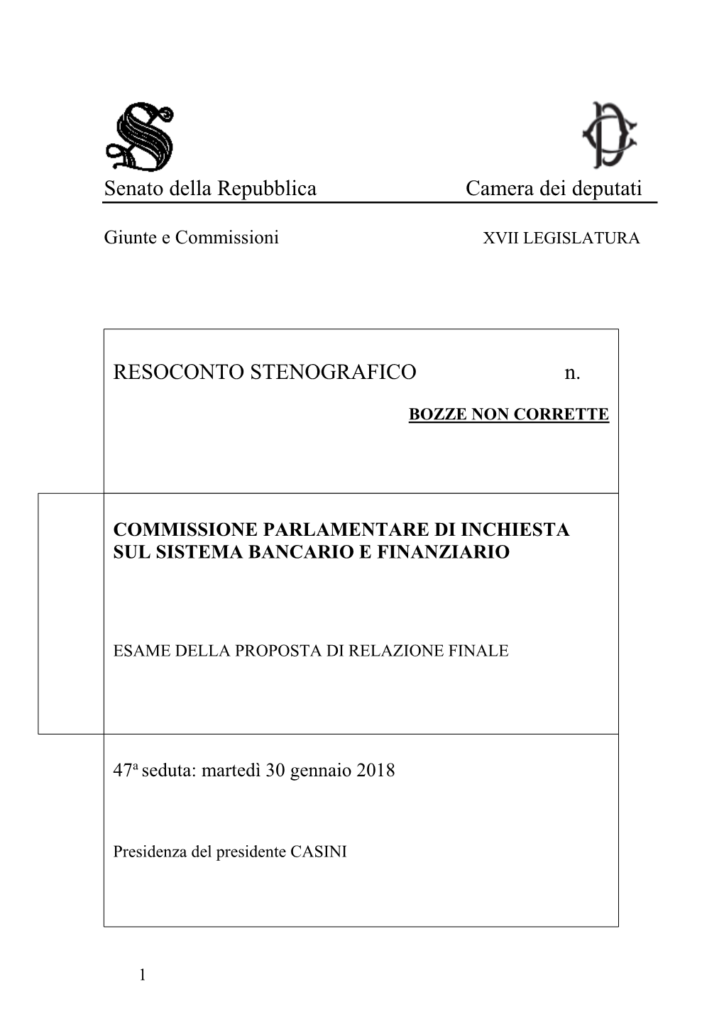 Senato Della Repubblica Camera Dei Deputati