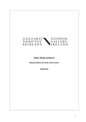 Anne Yeats Archives