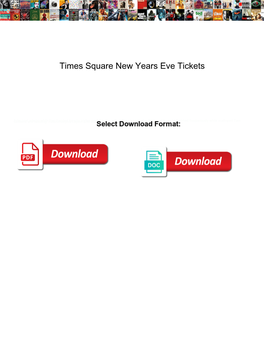 Times Square New Years Eve Tickets