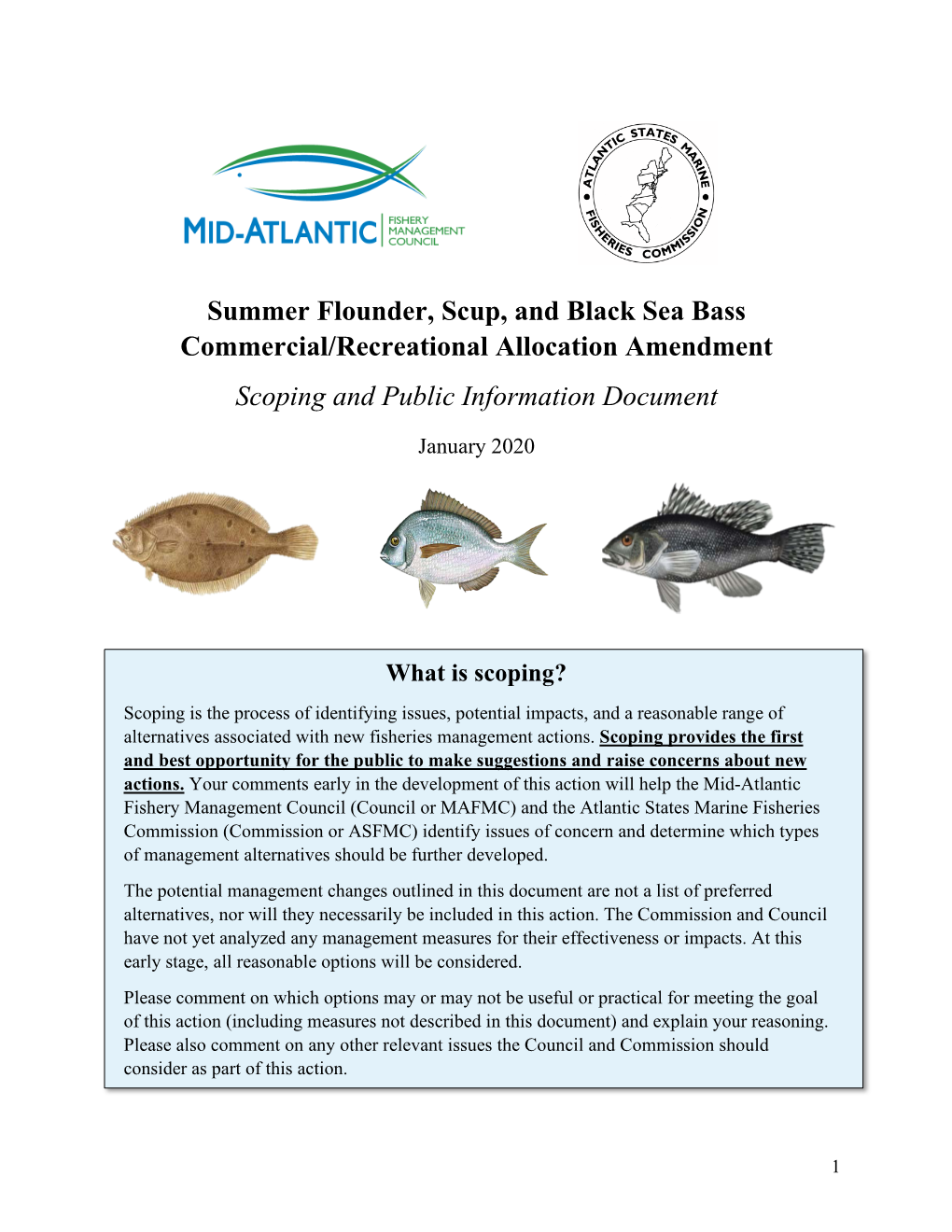 Summer Flounder Scup And Black Sea Bass Commercial Recreational Allocation Amendment Docslib