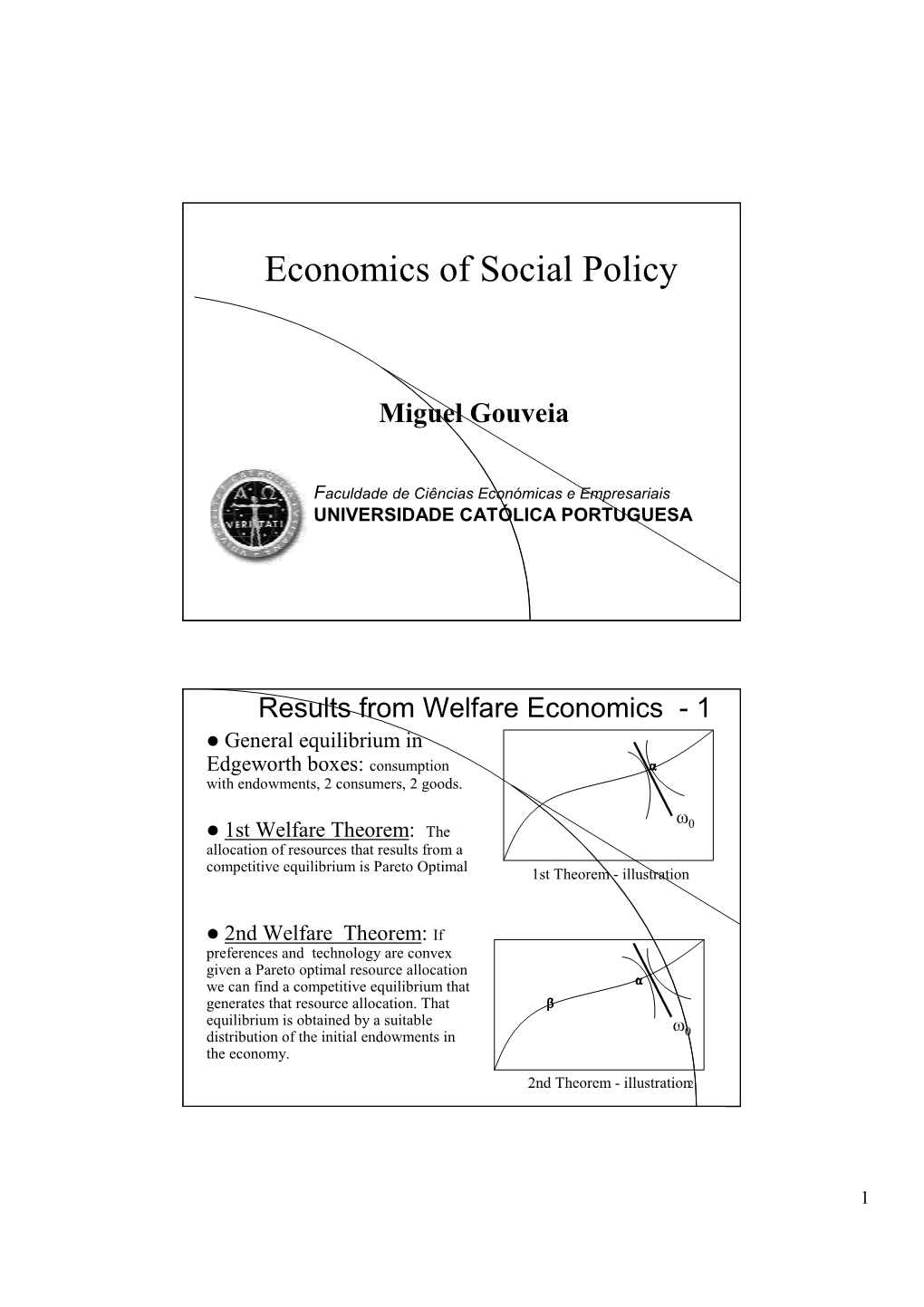 Economics of Social Policy