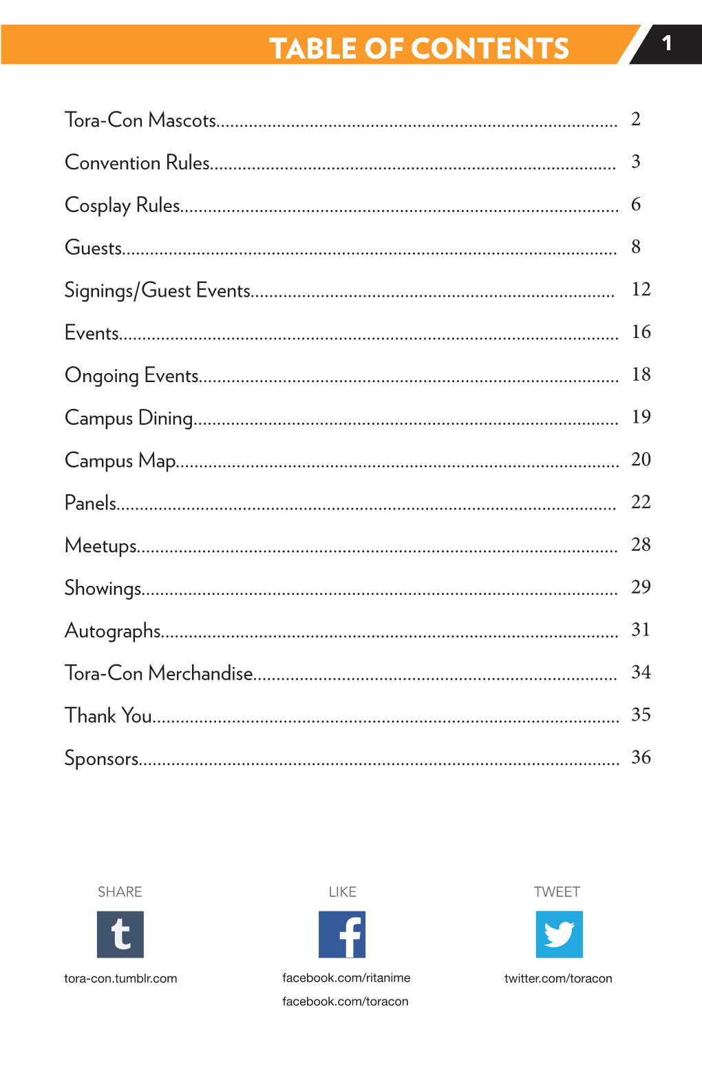 Table of Contents 1