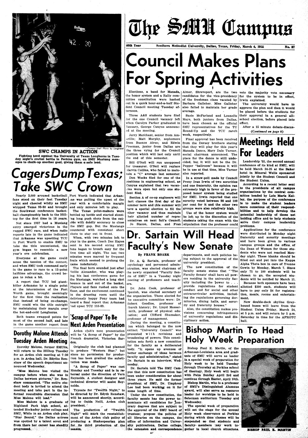 The SMU Campus, Volume 40, Number 37, March 4, 1955