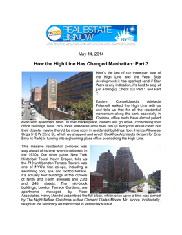 How the High Line Has Changed Manhattan: Part 3