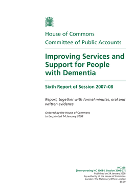 Improving Services and Support for People with Dementia