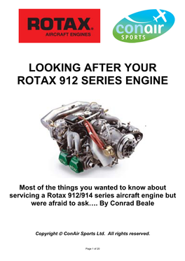 Looking After Your Rotax 912 Series Engine
