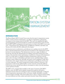 Transportation System Operations and Management