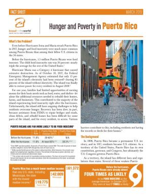 Hunger and Poverty in Puerto Rico