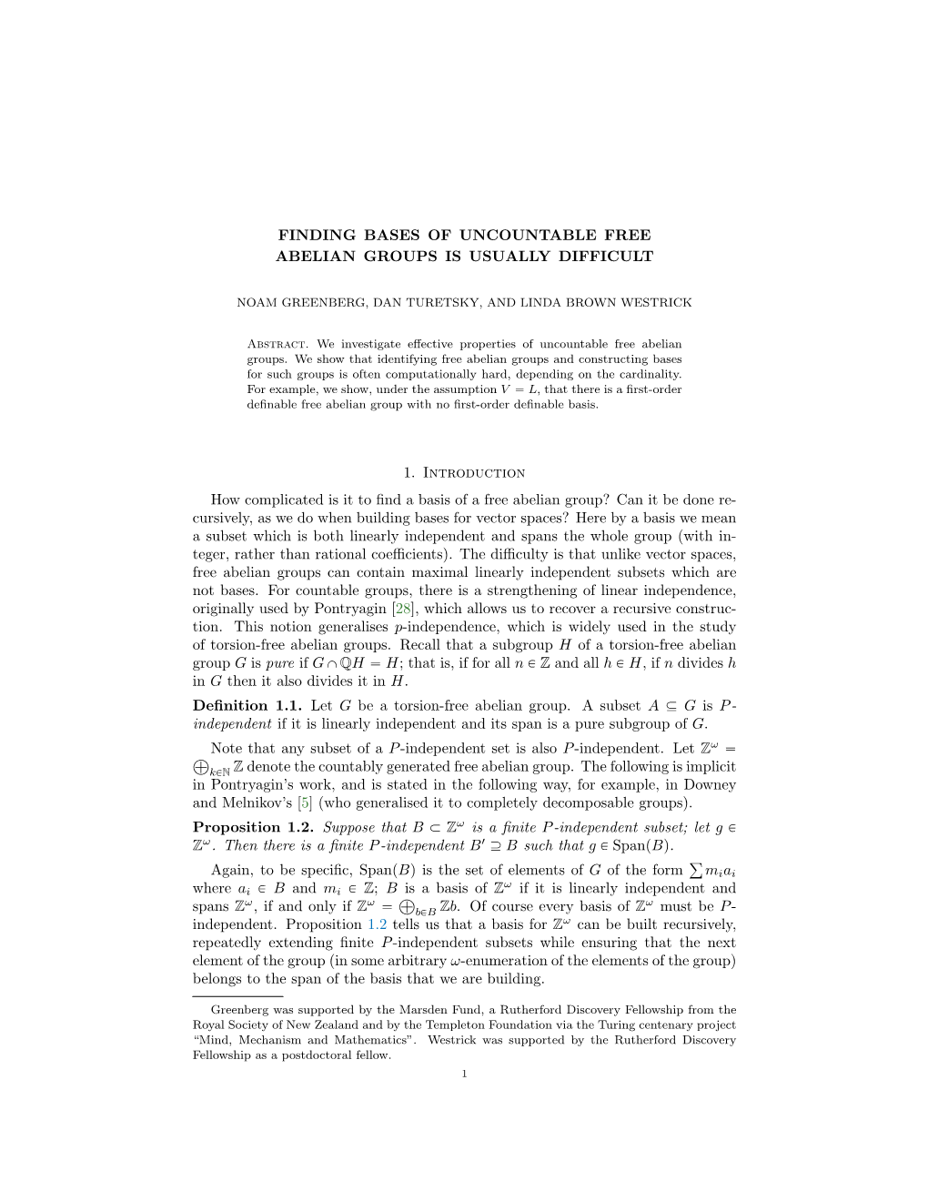 Finding Bases of Uncountable Free Abelian Groups Is Usually Difficult