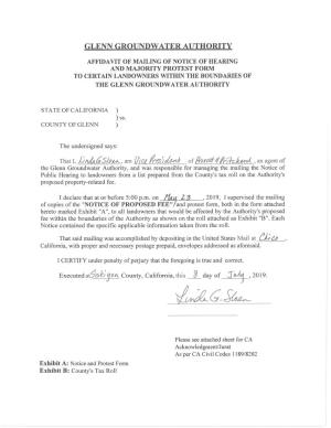 Affidavit of Mailing with Attachments- July 8, 2019