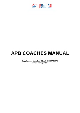 Apb Coaches Manual