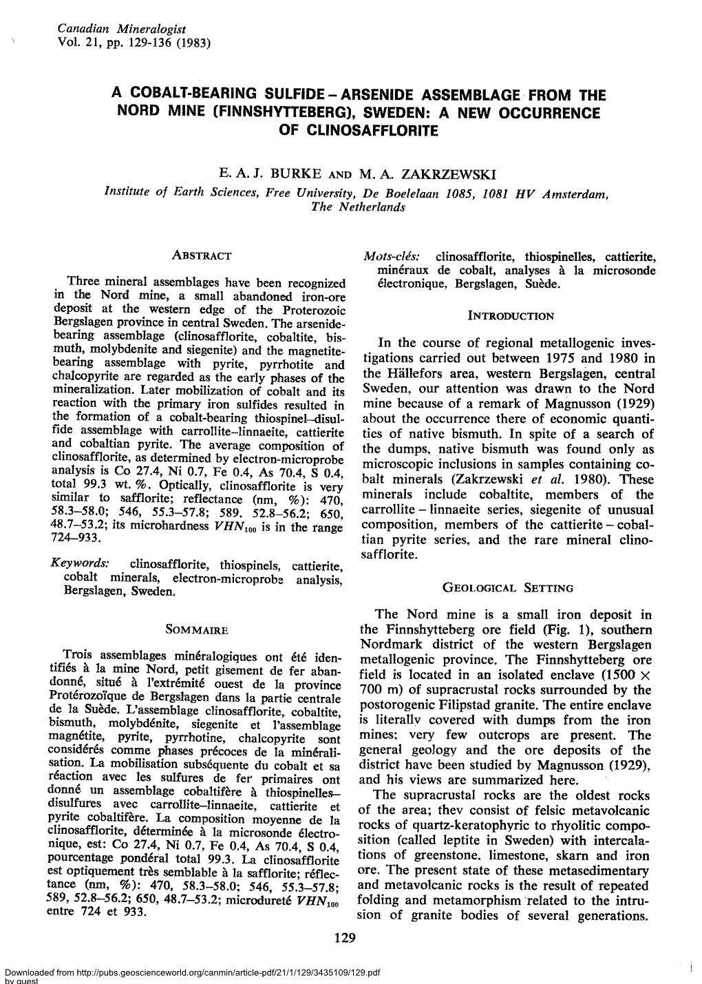 A Cobalt.Bearing Sutfide