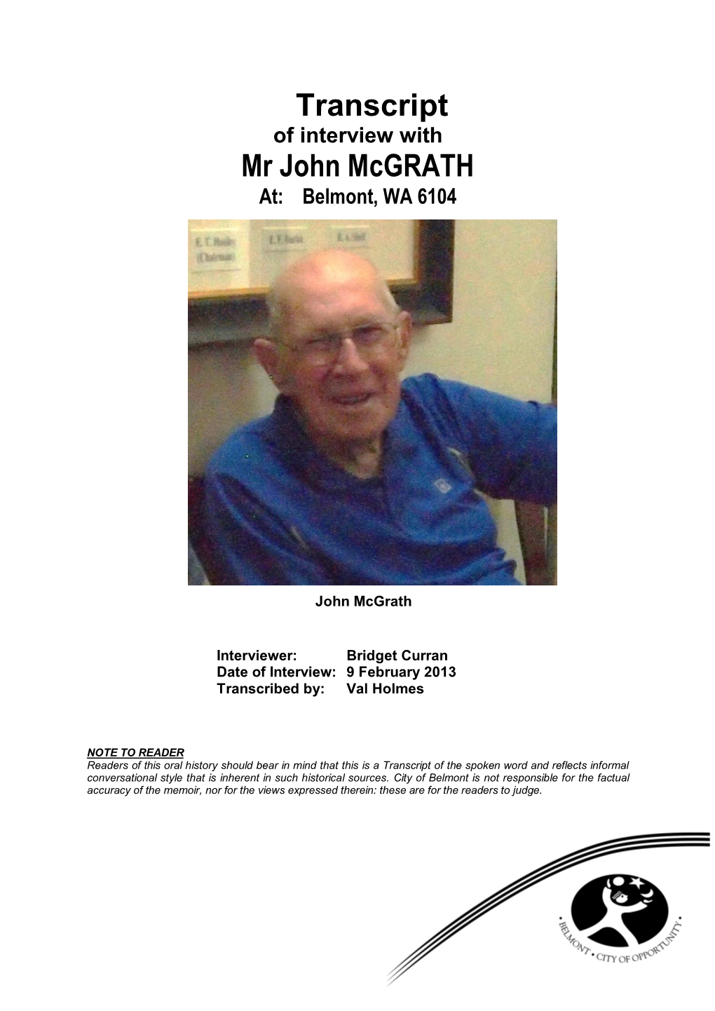 Transcript Mr John Mcgrath