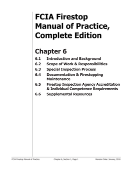 FCIA Firestop Manual of Practice, Complete Edition