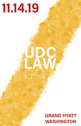 Grand Hyatt Washington Thank You for Your Support of Udc Law!