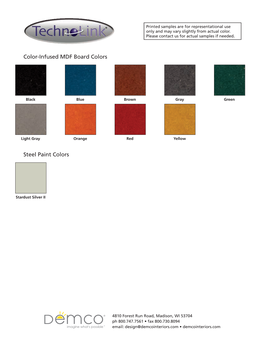 Color-Infused MDF Board Colors Steel Paint Colors