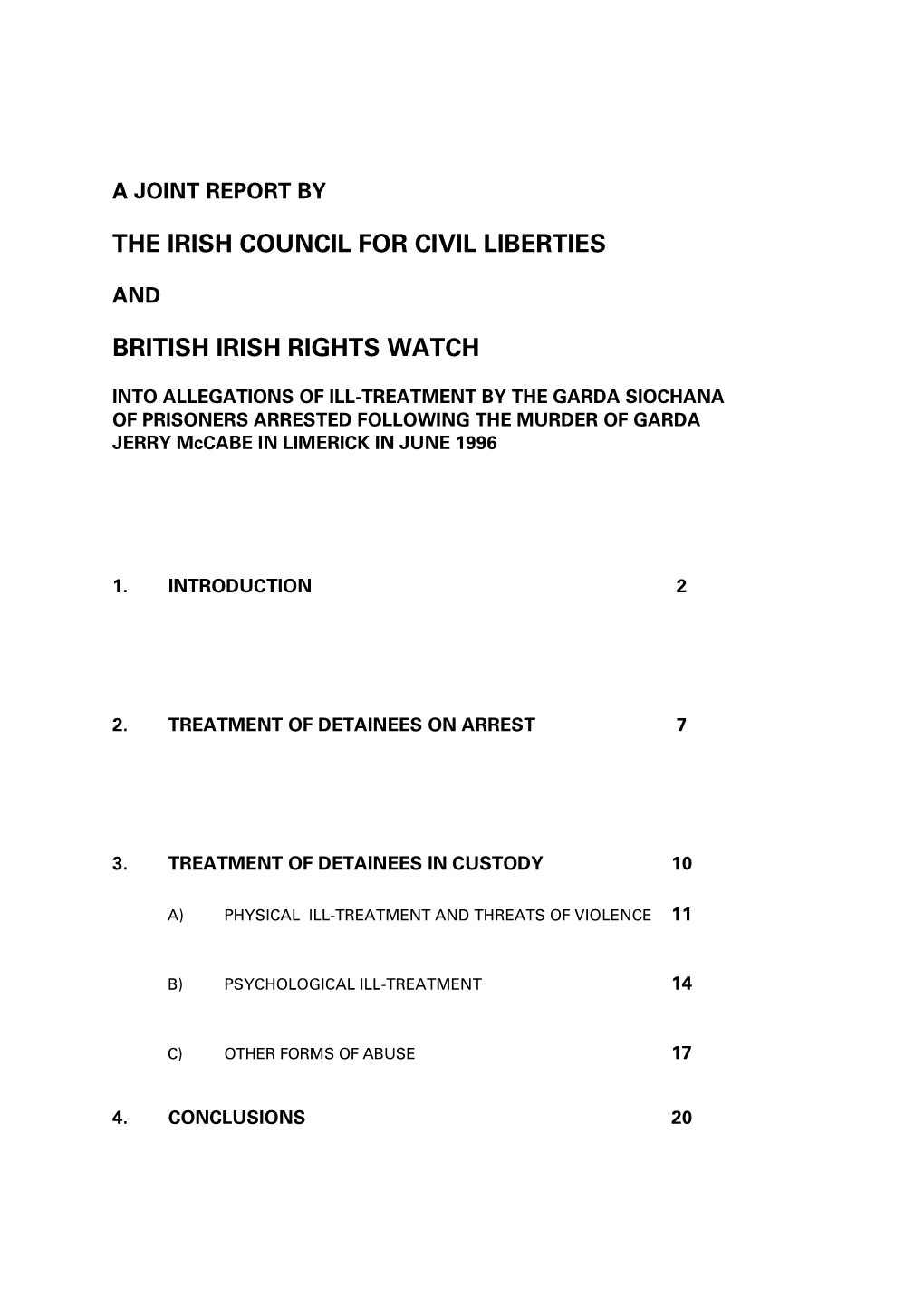 The Irish Council for Civil Liberties British Irish Rights