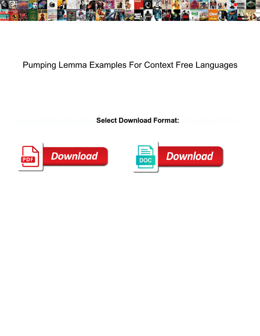 Pumping Lemma Examples for Context Free Languages