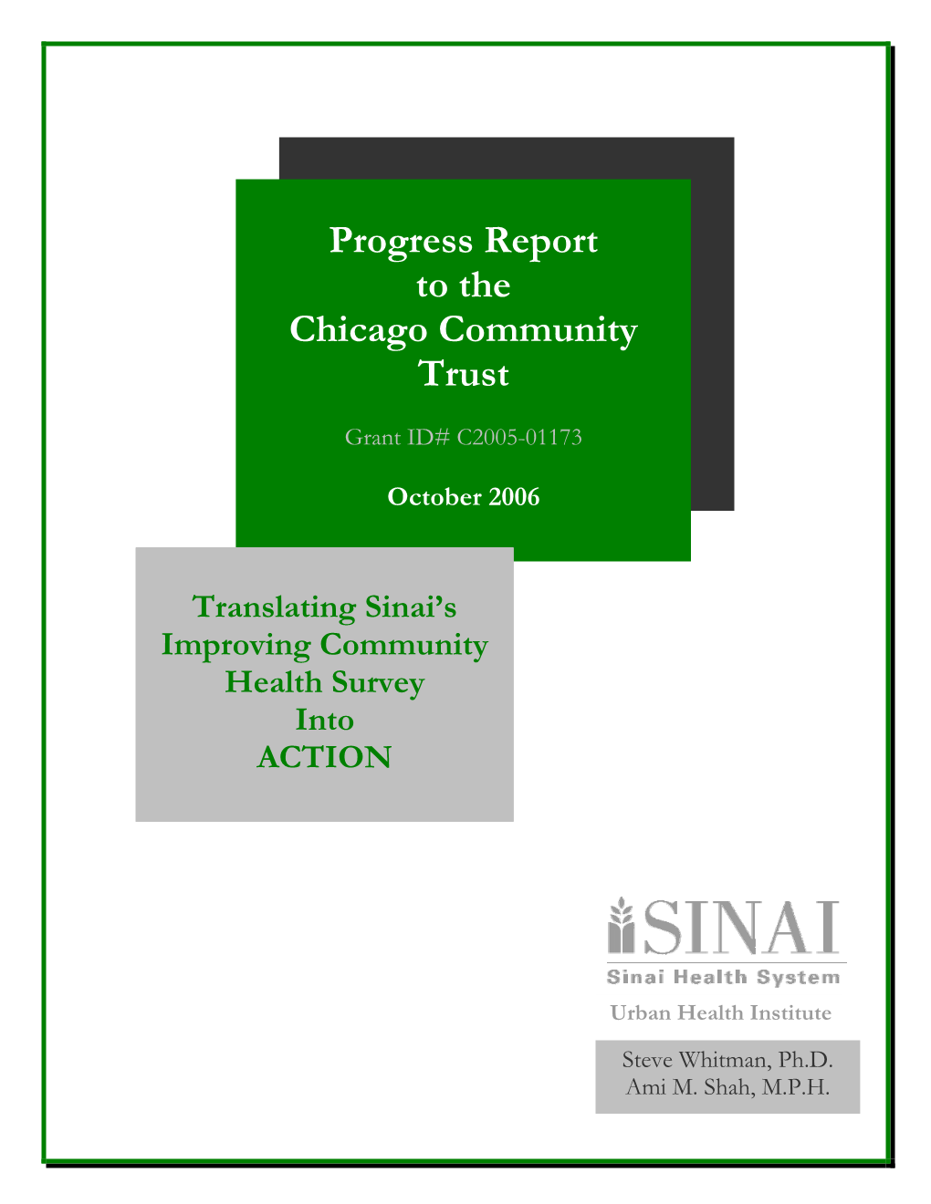 Report to the Chicago Community Trust