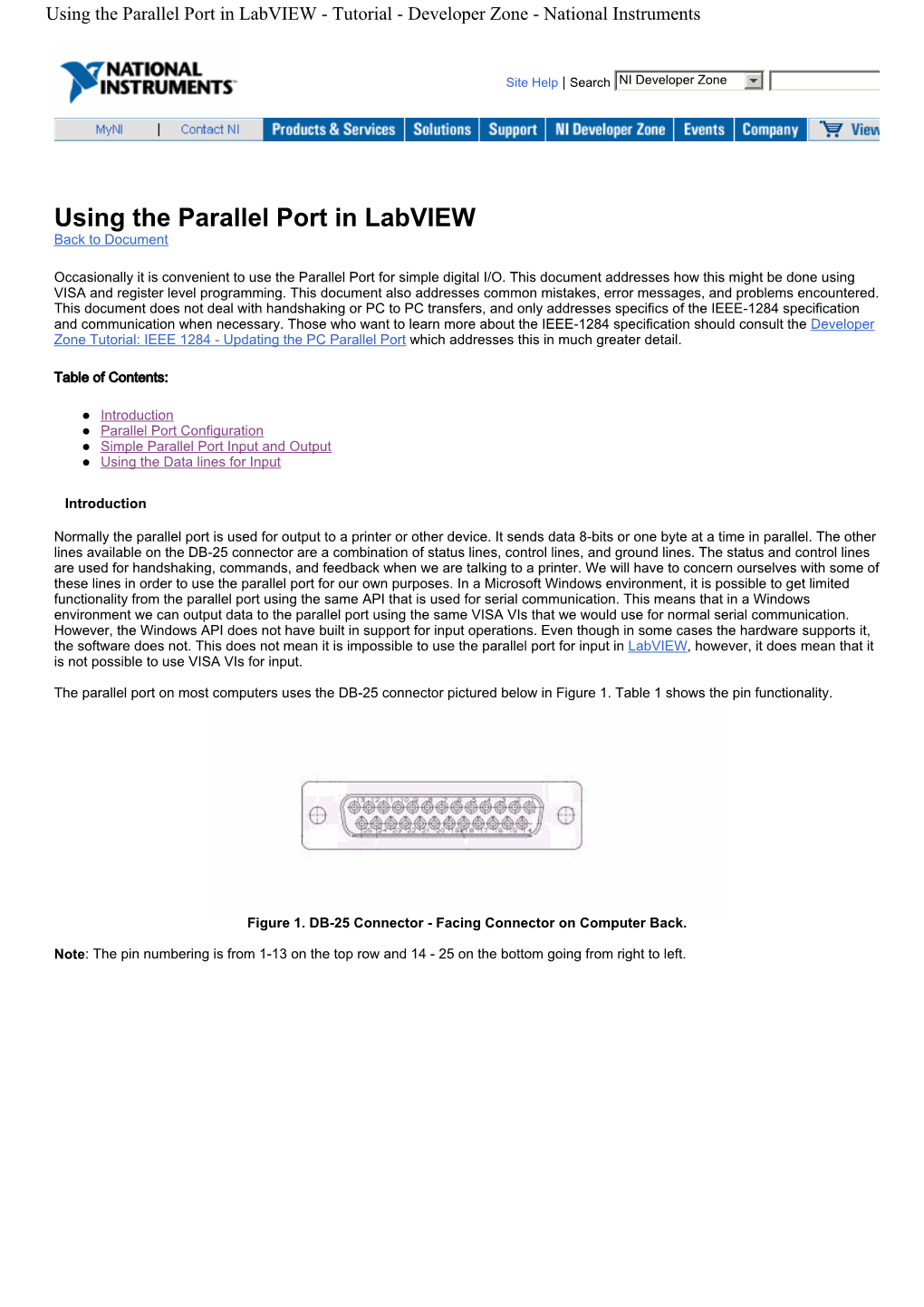Using the Parallel Port in Labview - Tutorial - Developer Zone - National Instruments