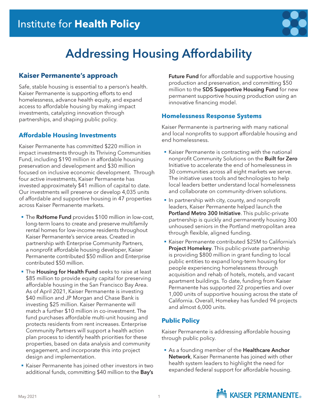 Addressing Housing Affordability