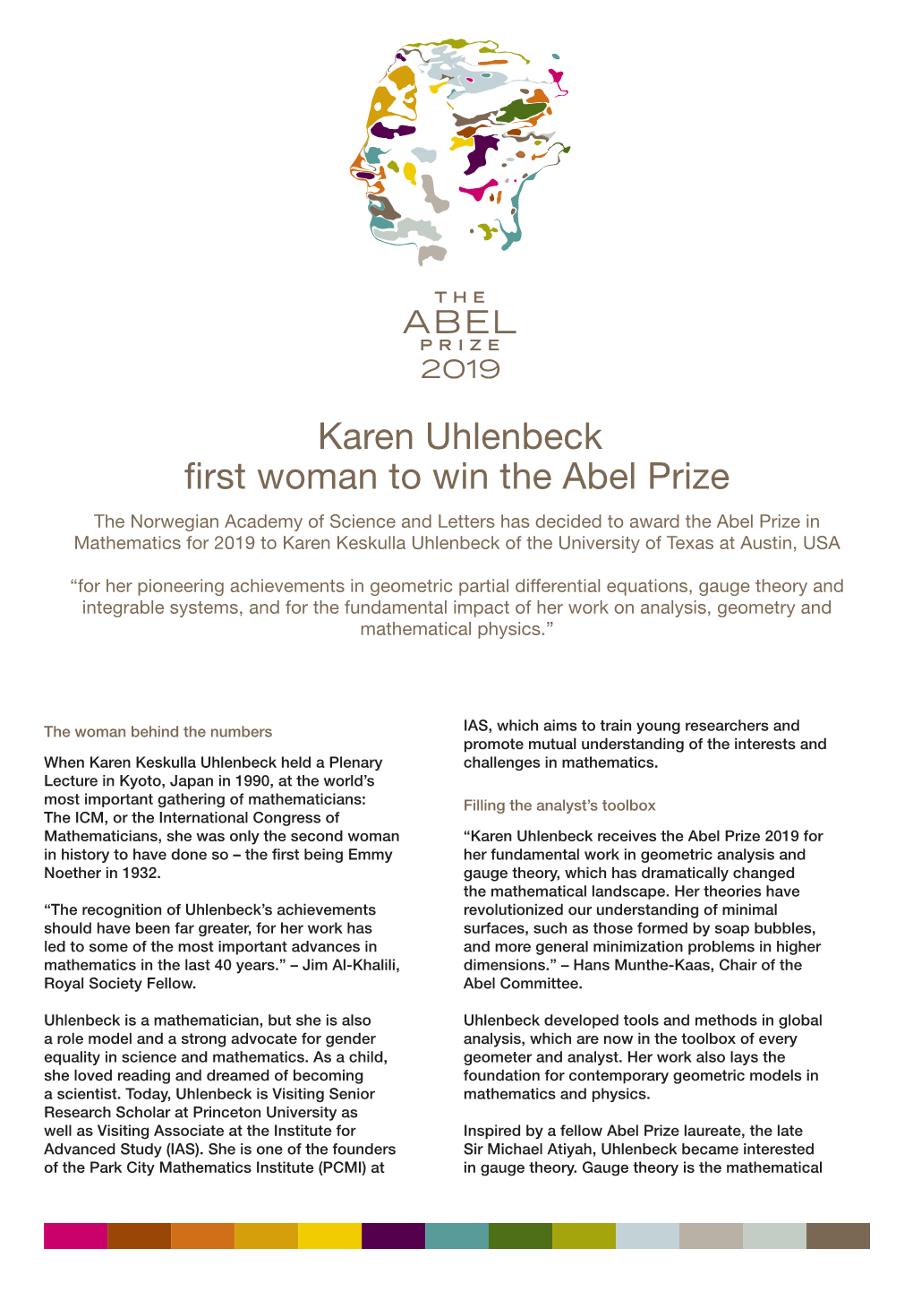 Karen Uhlenbeck First Woman to Win the Abel Prize