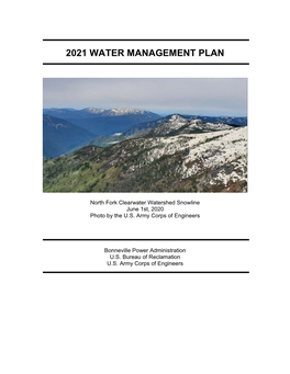 2021 Water Management Plan